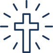 cross icon symbolizing faith-based addiction recovery