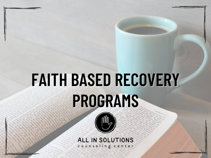 recovery from addiction through faith symbolized by an image of a bible and coffee cup