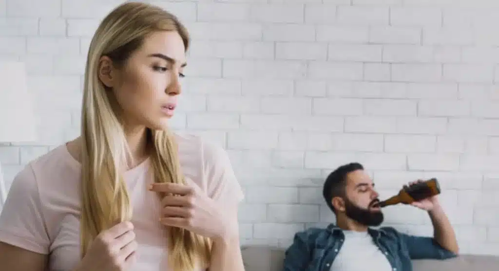 Woman coping with loving an alcoholic.